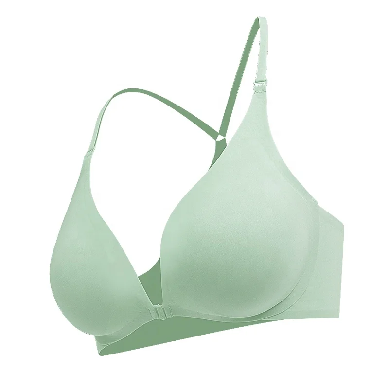 Mature Lady Summer  Invisible One Piece Latest Nylon Nude  Padded Size C Cup Sexy New Model Ladies Bra