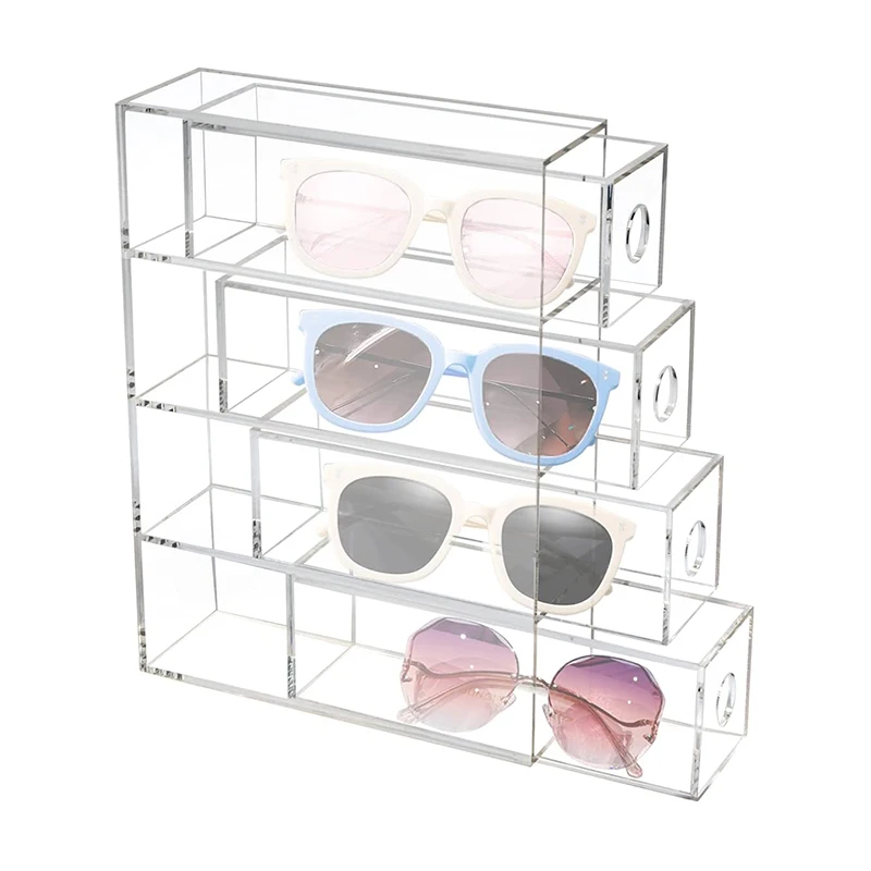 wholesale acrylic cosmetics display rack,clear sunglasses storage case, watch storage box,Two ways to use