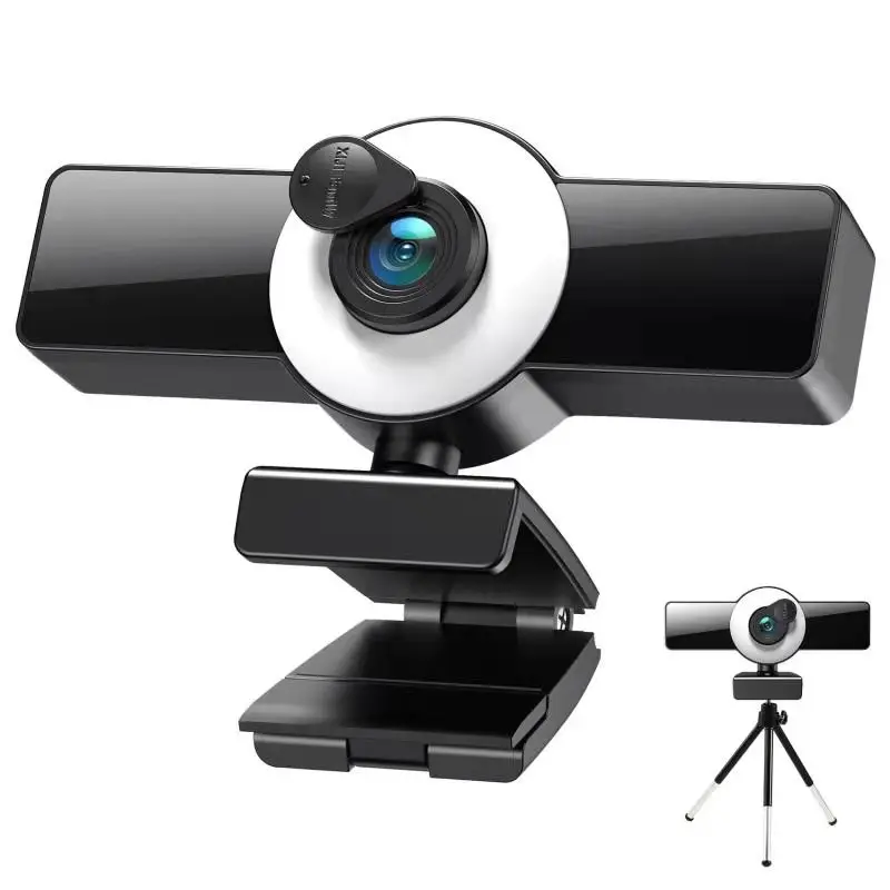 Webcam 1080P Full Hd  Web Camera With LED Fill Light Web Camera Laptop Desktop For Video Conference Youtube Live