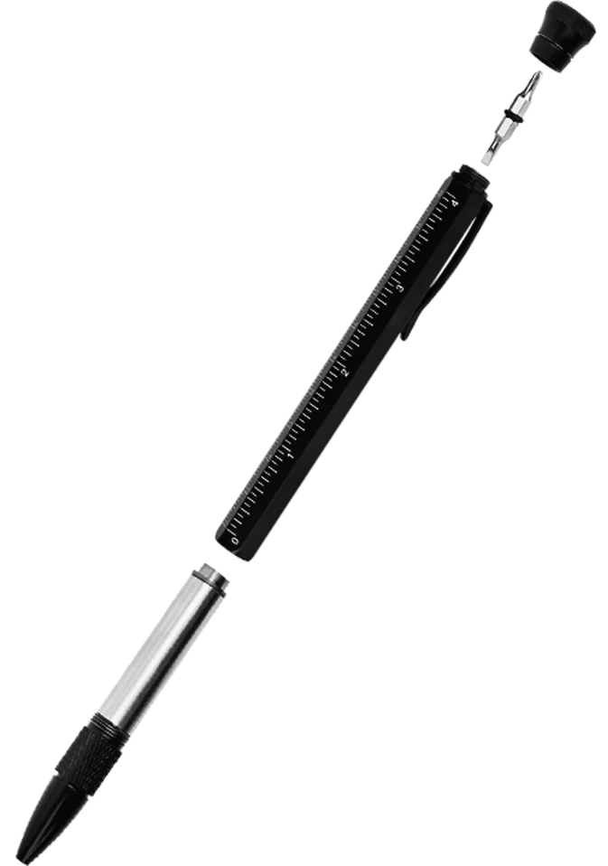 12 in 1 Multi Metal Ball Pen led light ballpoint Bottle Opener Phone Stand  with Ruler and Two-head Screwdriver Gifts for Man