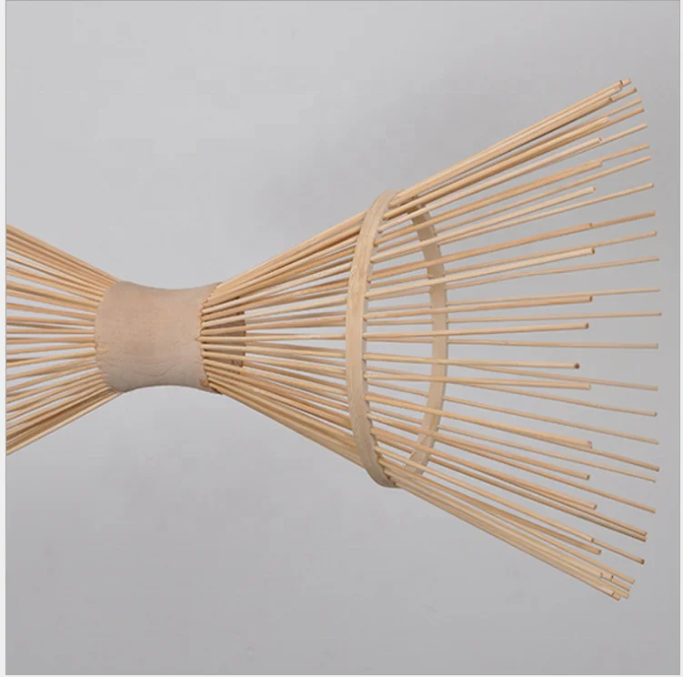 Bamboo shade Decoration Chandelier Lamps Fixtures fish rattan suspension hanging pendant lights
