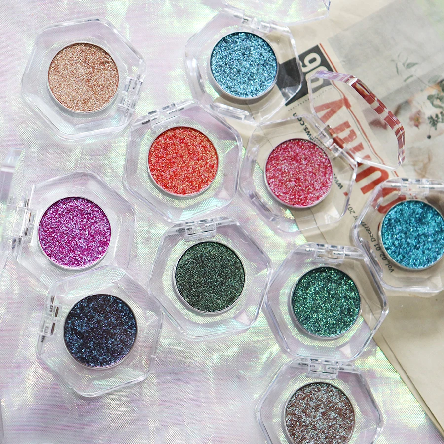 Custom Duo Chrome Individual Chameleon Eyeshadow Powder Wet Finish Private Label Cosmetics Light Fair Dark Skin Vegan Makeup All