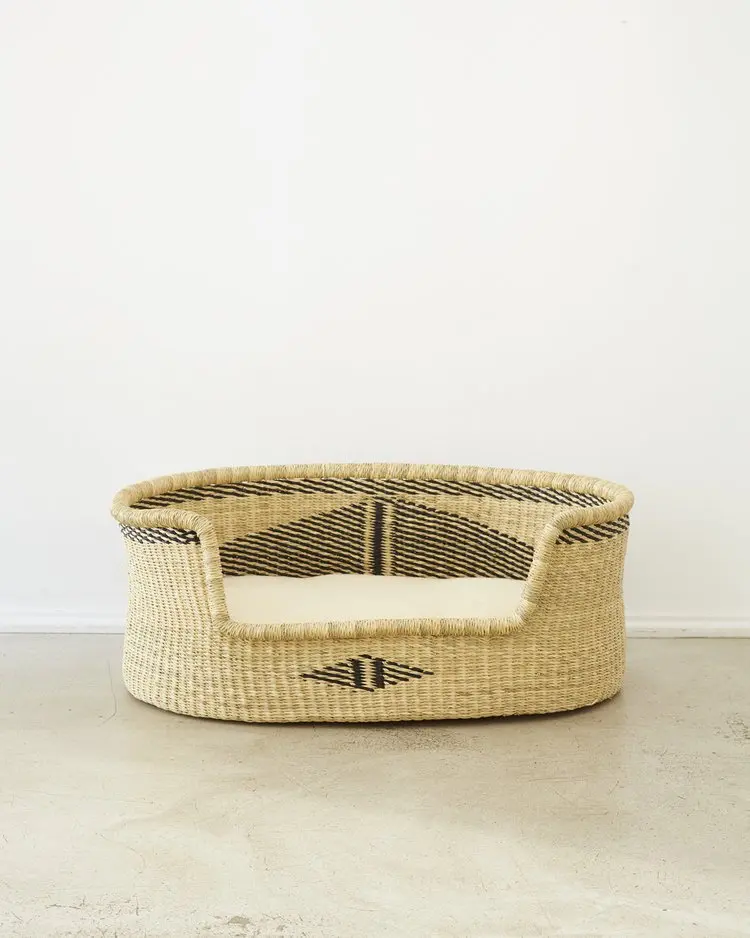 Wholesale Seagrass Pet Bed Woven Seagrass Dog Bed Wicker Pet Basket Eco-friendly Puppy House Vietnam Manufacturer
