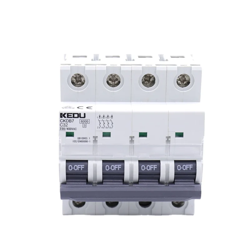 Миниатюрный автоматический выключатель KEDU 32Amp 6kA MCB для коммерческих и промышленных электрических систем