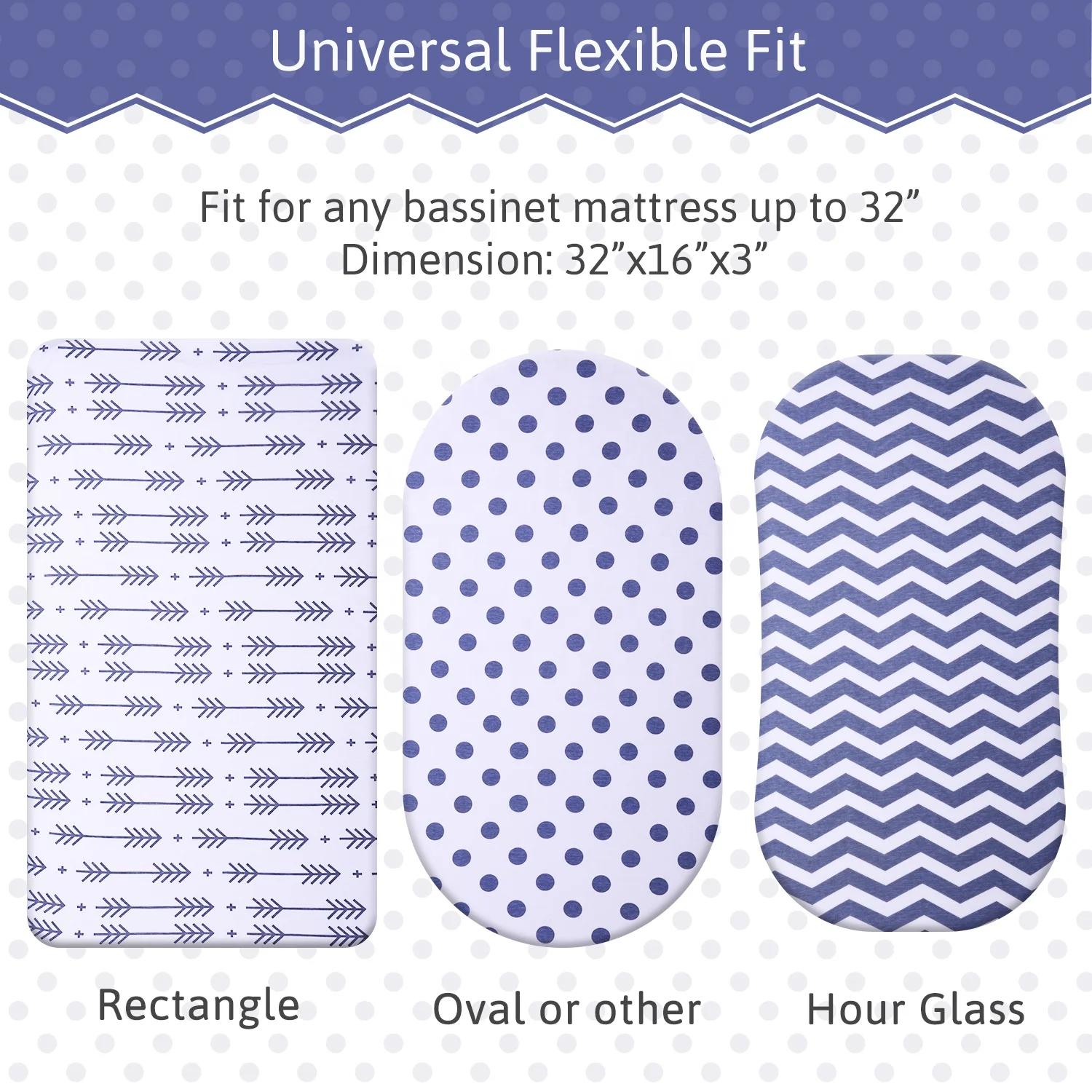 
Momcozy Bassinet Sheets 3 Pack 100% Universal Breathable Cotton Sheet Set for Unisex Boys Girls for Most Bassinet Pad 