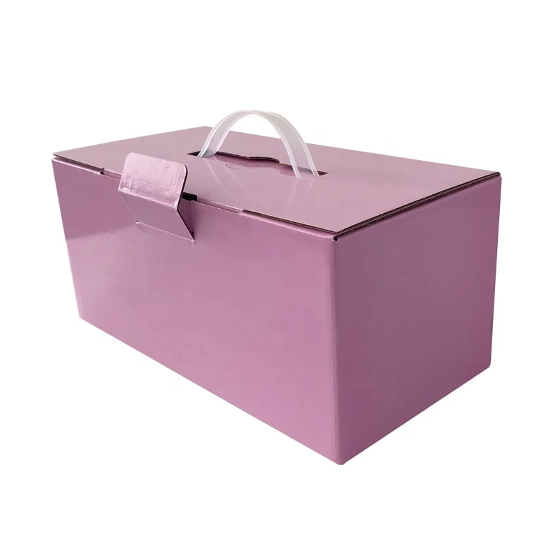 popular paper packaging manufacturer custom design corrugated foldable colorful handle fruit box stuff carton cheap paper box