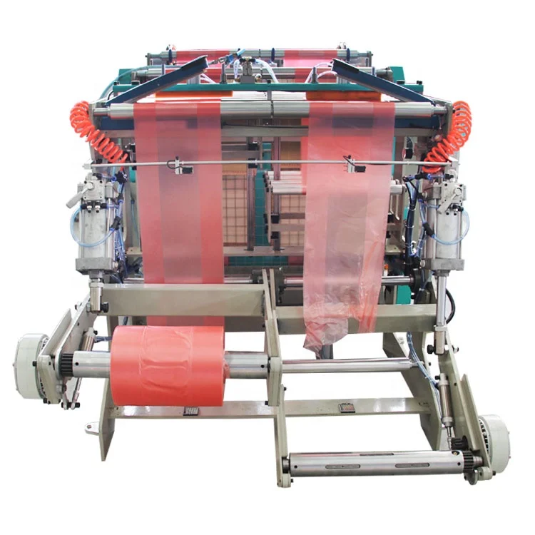 
HDPE Polythene Carry Plastic Bag Cutting Tshirt Shoping Bag Making Machine 