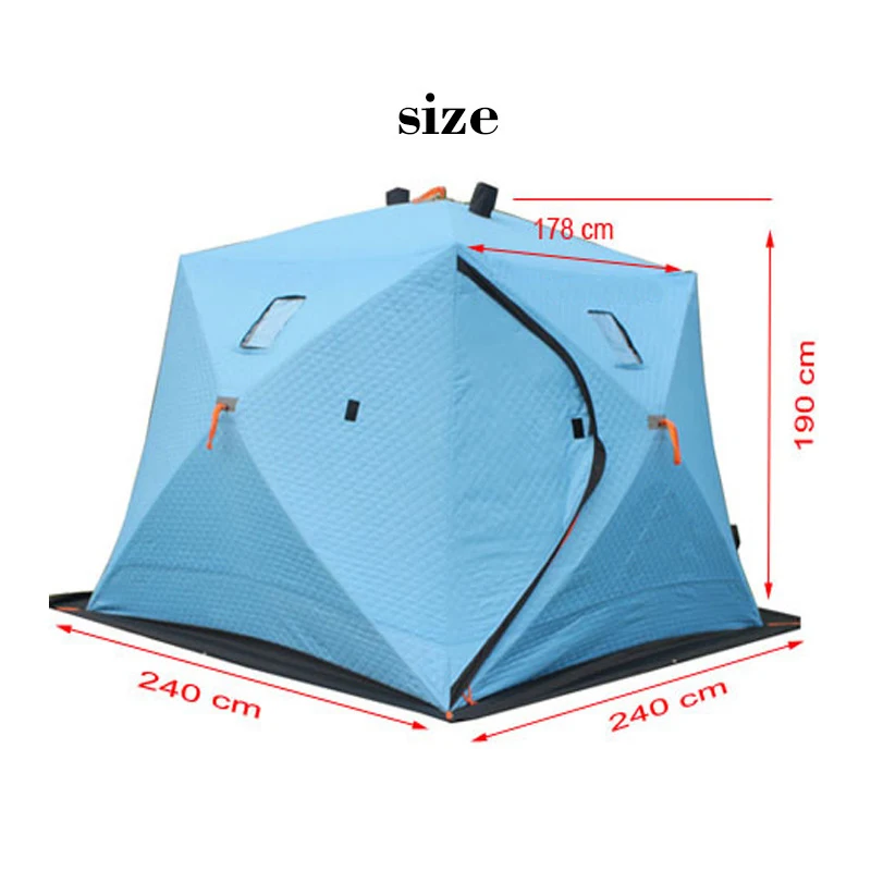 Pop up ice fishing tent 4 person bivvy camping cube instant setup cube tent for winter
