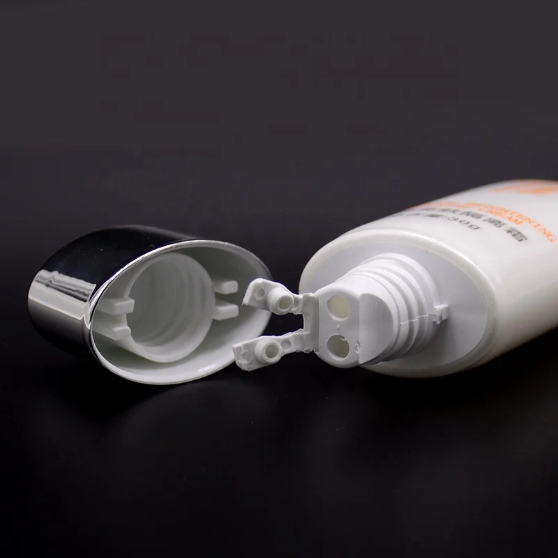 OEM 30ml 50ml repairing face cream refreshing face lotion dual chamber tubes empty cosmetic packaging tube