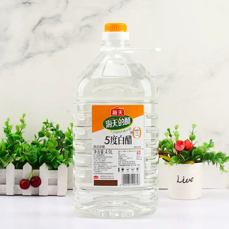 Haitian whole box wholesale white vinegar 4.9L large barrel of dip salad pickled snacks commercial brewing edible vinegar