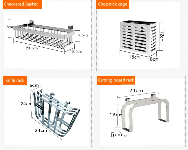 Kitchen Cutlery Holders Dish Drying Rack Over Sink Rack Stainless Steel Sink Drain Rack