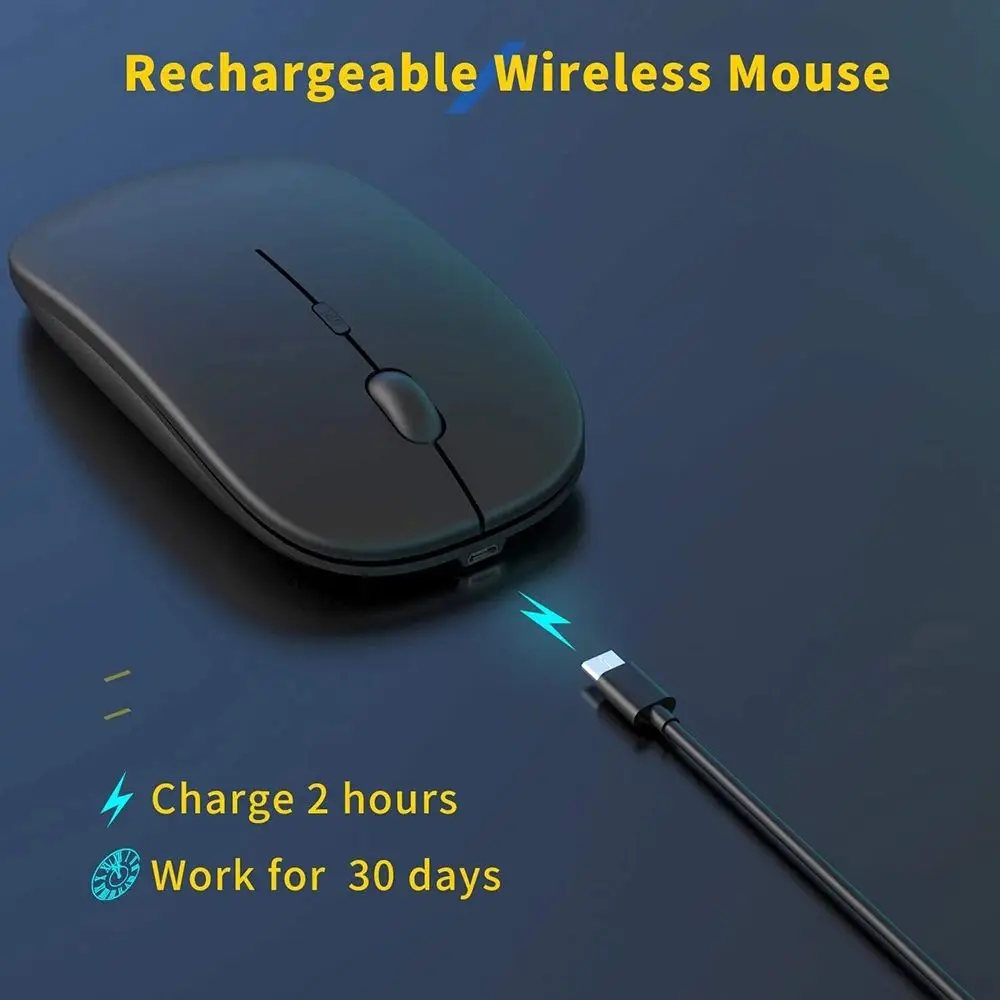 Optical rechargeable Wireless Mouse 2.4G Receiver Super Slim Mouse Cordless 1600 dpi mouse gamer for computer pc laptop