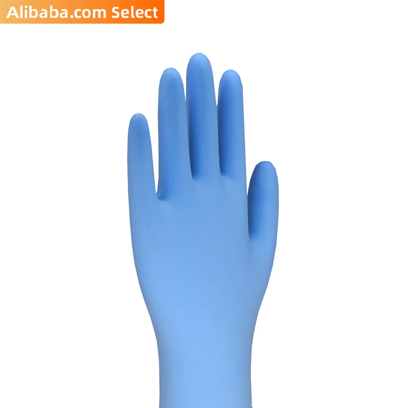 
ASTM D6319 wholesale safety disposable blue nitrile latex free powder free protective examination gloves  (1600215402511)