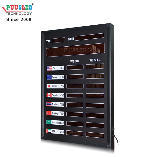 Дисплей для обмена валюты доска цифрового обменного курса со светодиодом 1 0 дюйма плата отображения валют