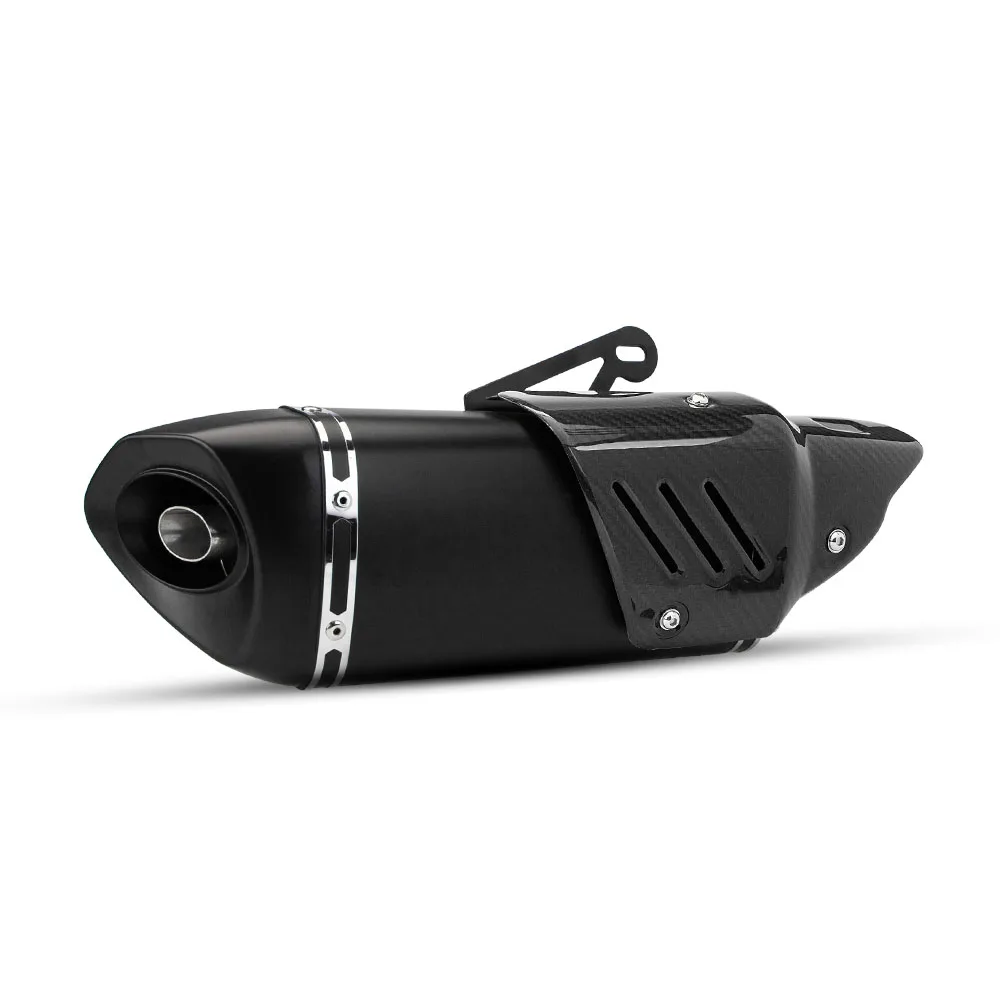 Universal 51MM Motorcycle Exhaust Muffler With Carbon Fiber Cover For Scooter Motocross Dirt Bike Moto crf150 z900750 xj6 adv350