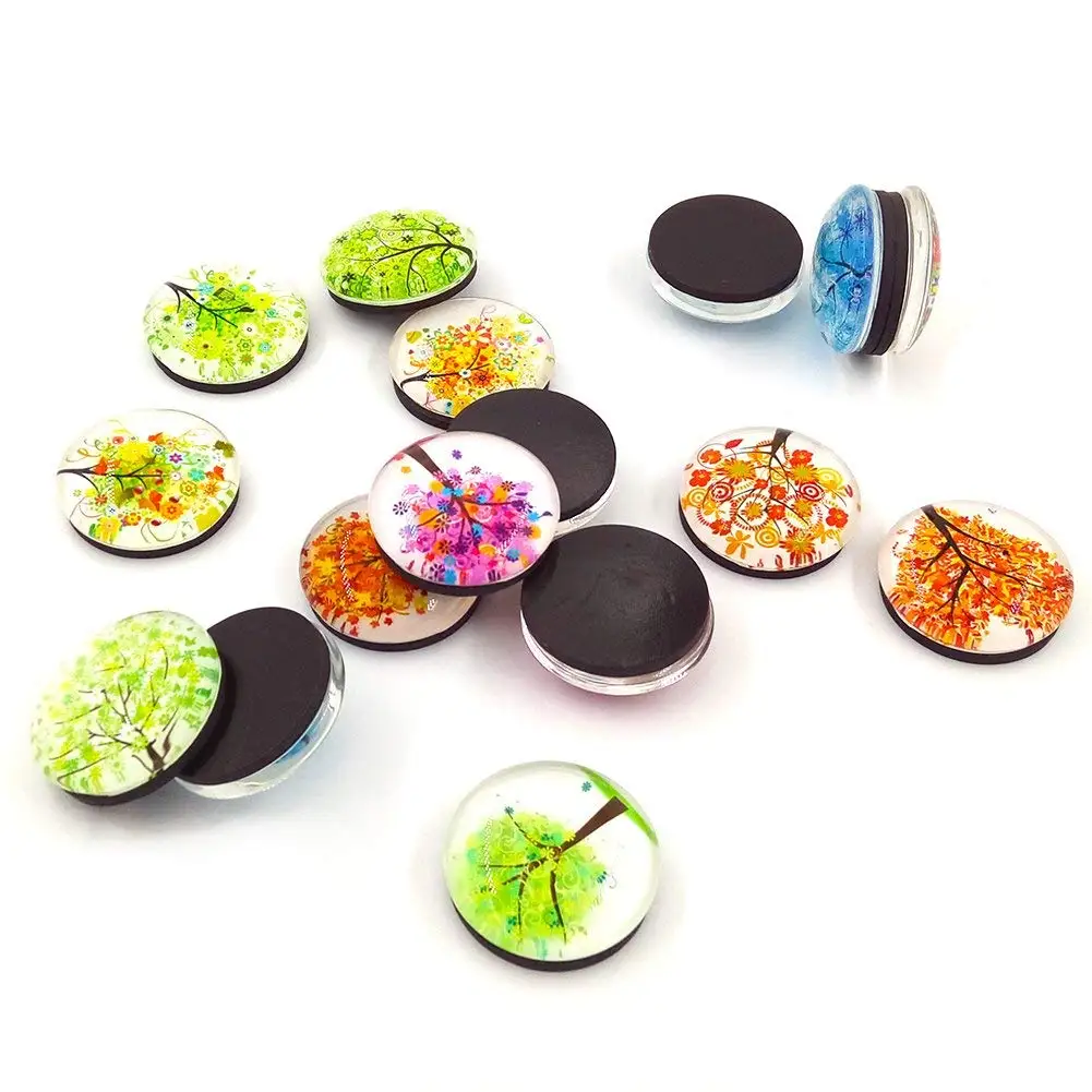 OEM 30 мм, стеклянный магнит на холодильник, магнит на холодильник с сильным магнитом