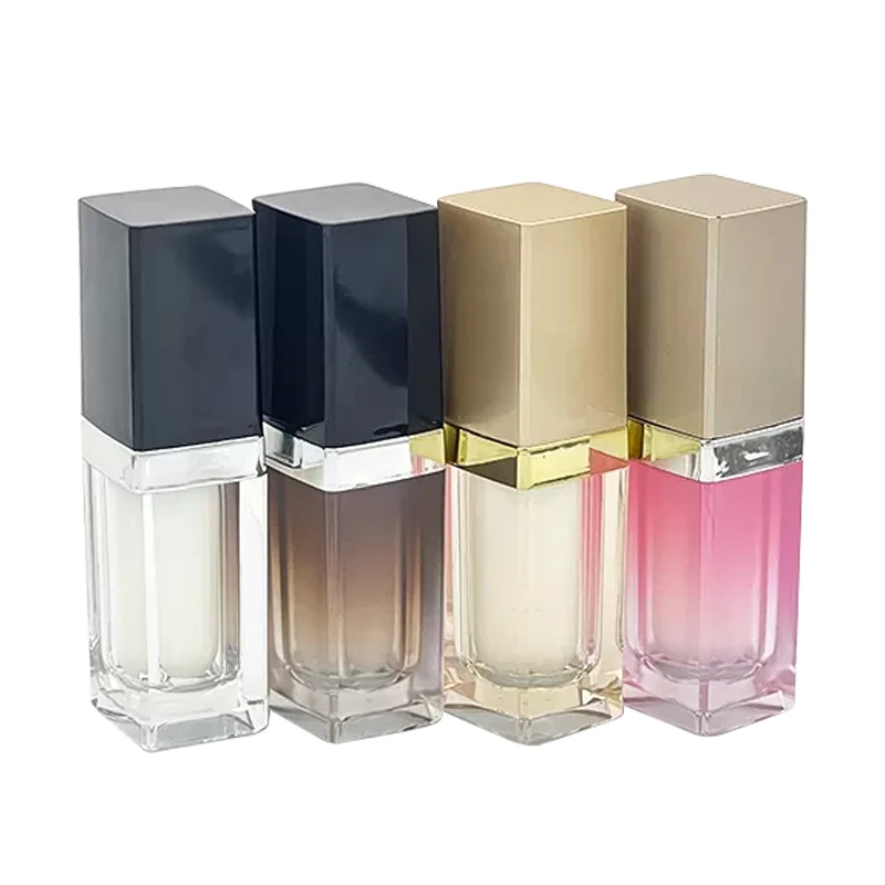 Luxury square Acrylic Jars Plastic Jars Lids Storage Jars Silver 50ml 30ml Customized Logo with Pump lotion cosmetic bottle