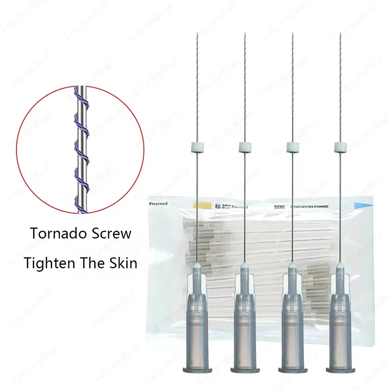 25mm 38mm 60mm 90mm 26g 27g Tornado Screw Pdo Threads,Face Lifting Dual Twist Pdo Threads Tornado Screw,Tornado Screw Pdo Thread