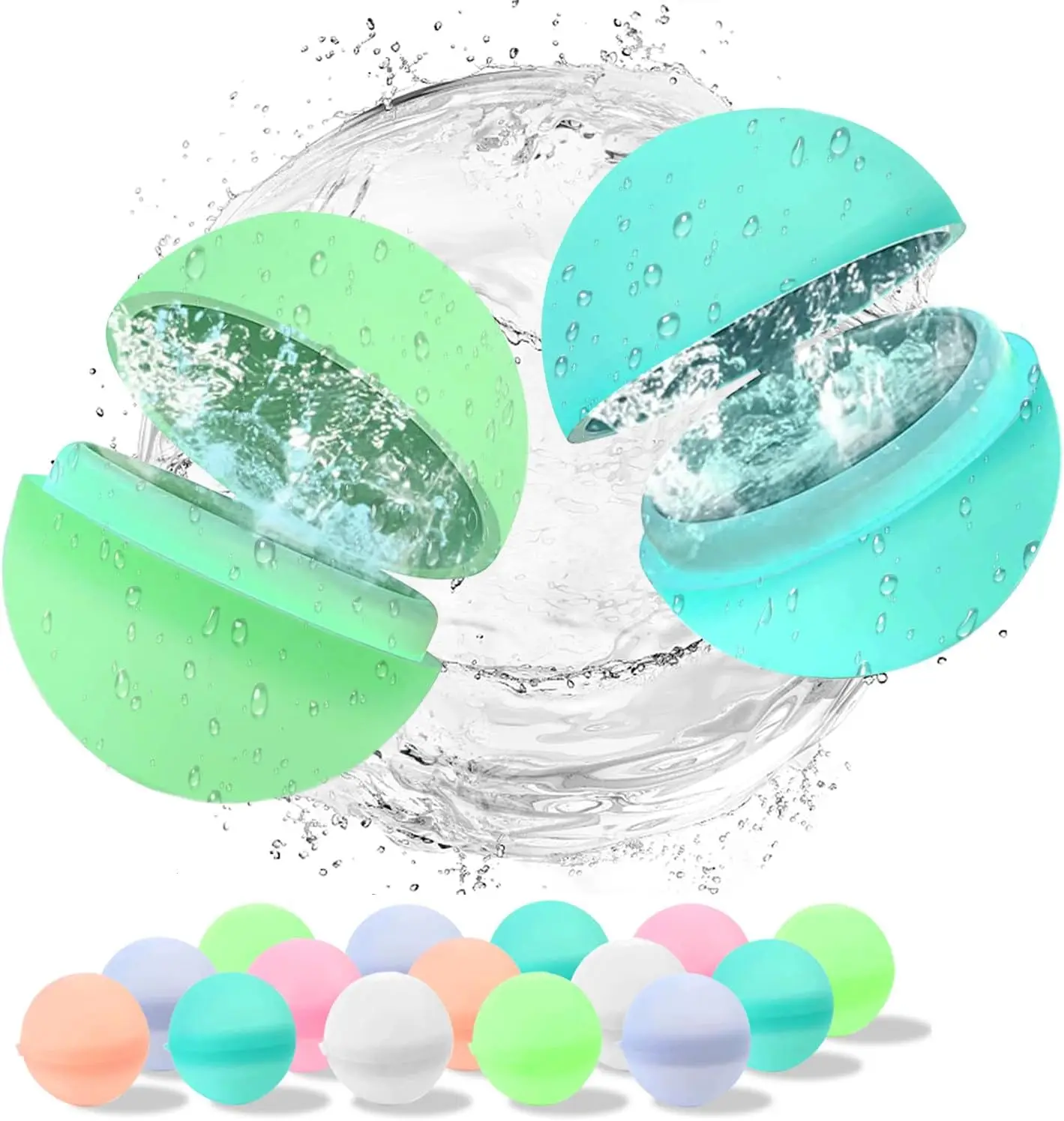 Silicone Refillable Water Balls Party Balloons Quick Fill Up Magic Water Bombs Reusable Water Balloons Summer Toys