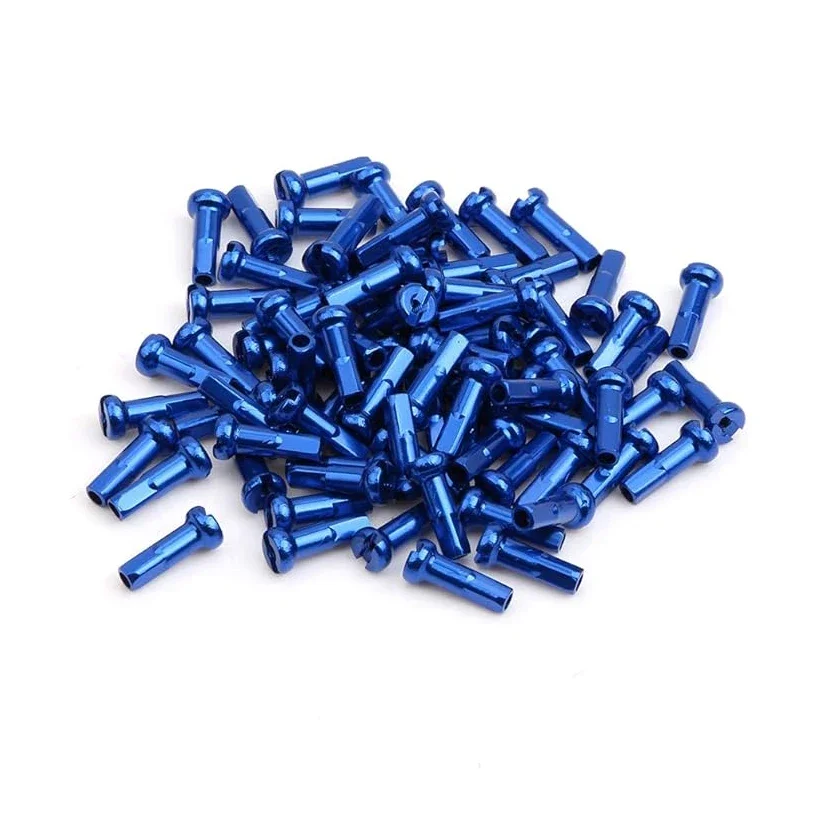 7075 Aluminum Alloy Bicycle Spoke Nipples 14G 2mm Diameter MTB Road Bike Bicycle Wheel Caps Colorful Bike Spoke Nipple Protector