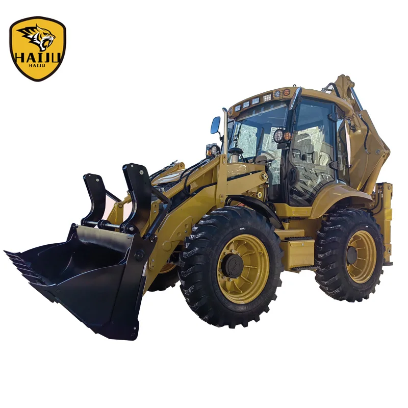 Construction Machinery 4x4 Backhoe Loaders Wheel Backhoe Loader Bucket Forestry Machinery