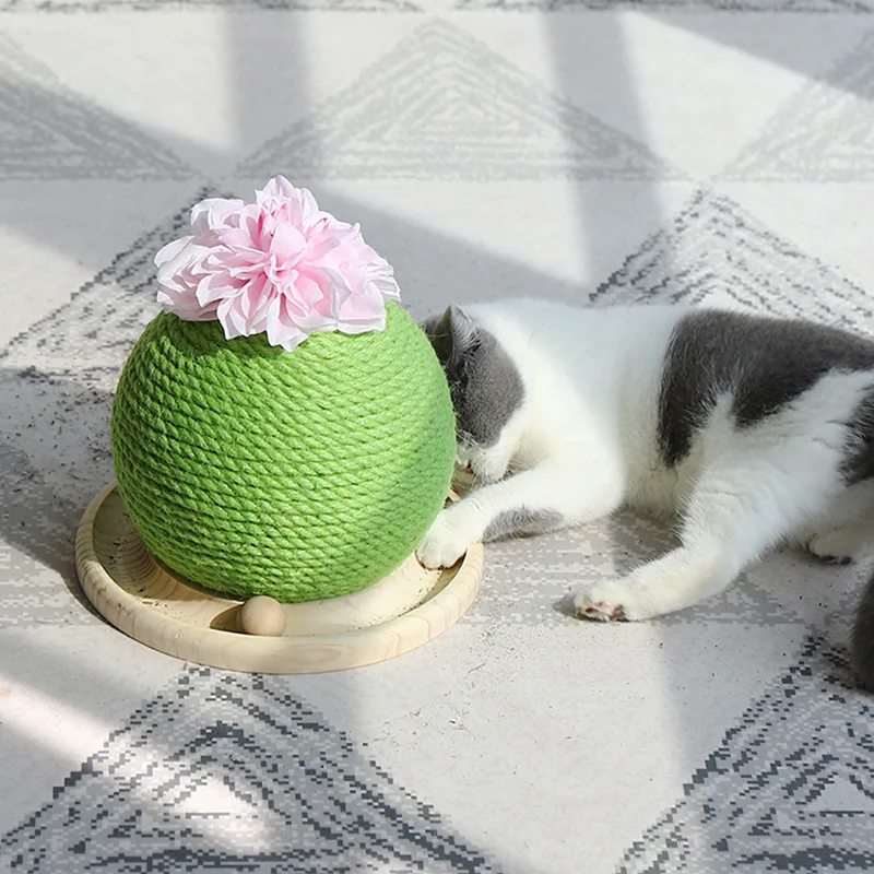 
2019 New Cat Scratcher Place Catnip Sisal Cat Scratching Post Ball 