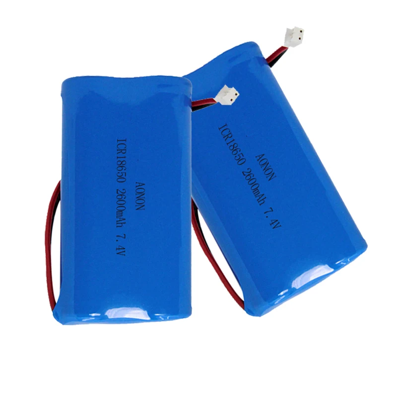 IEC62133 CB certified 18650 2S1P battery pack 7.4V 2600mAh with CE/RoHS/MSDS/UN38.3 certificates
