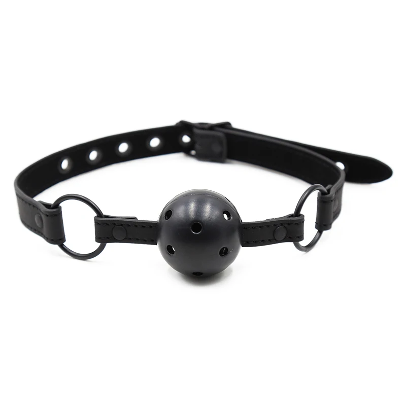 
Wholesale Open Mouth Gag Sex Toy for Couples Leather Harness Restraints Fetish Bdsm Bondage Ball Gag 