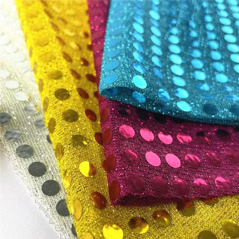 2023 New Shimmer Hologram Metallic Mesh Polyester Party decoration shiny Dance wear Fabrics Costume Fabrics