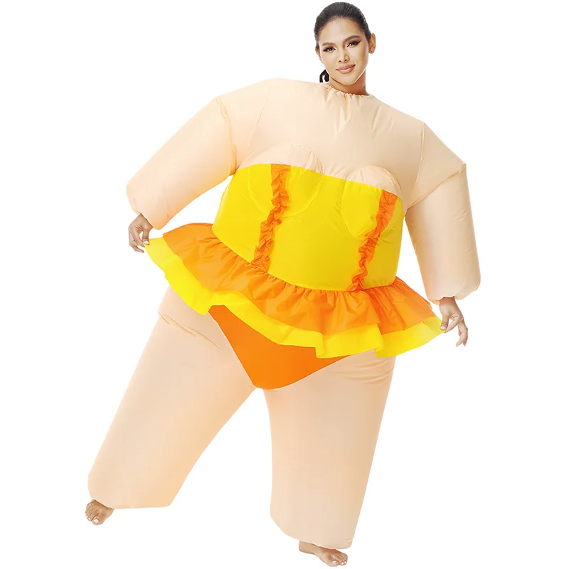 Unisex Adults Funny Halloween Party Holiday Mascot Inflatable Ballet Dance Costume
