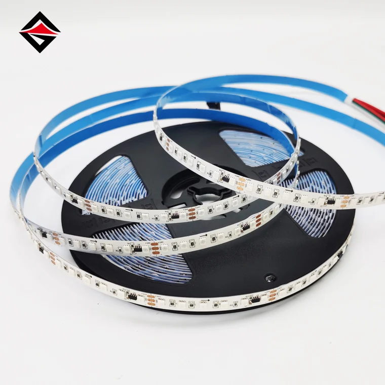 24 В 120 светодиодов/м rgbic SPI RGB SMD 2835 с гибкой адресуемой светодиодной подсветкой