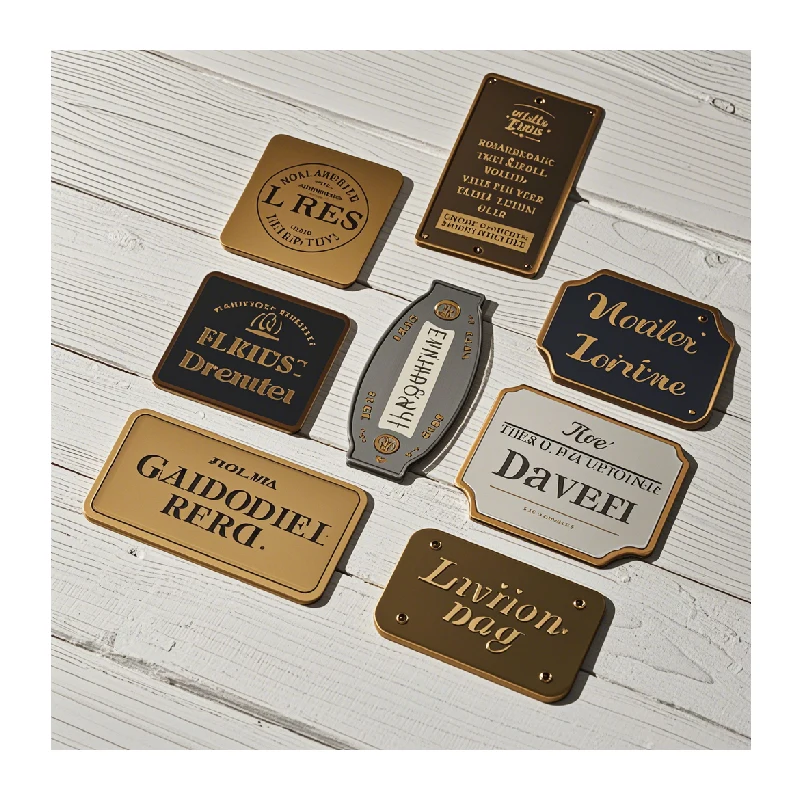 China Supplier Manufacture Metal Name Plate Stainless Steel Name Plate Customized Logo Printing Road Sign