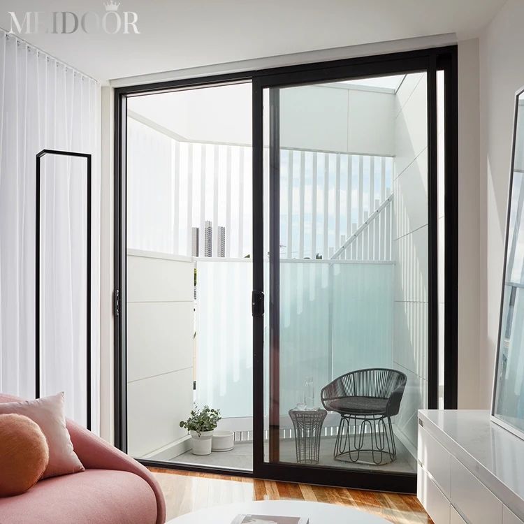 Wholesale Aluminum Alloy Tempered Double Insulated Heat Insulation Balcony Automatic Sliding Door System