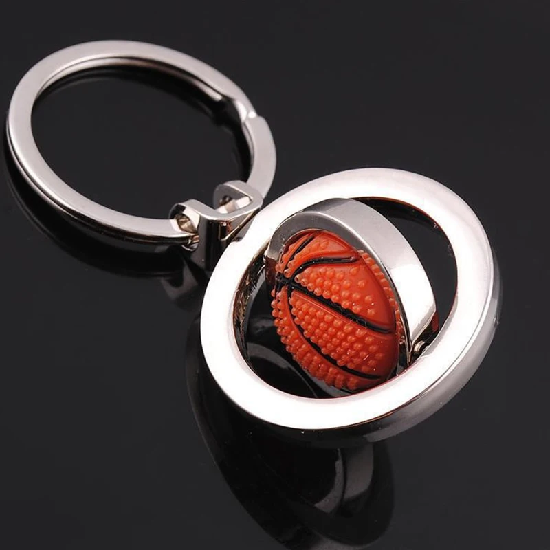 3D rotate Crafts golf keychain futbol baloncesto keyring American football basketball football key chain metal football keychain