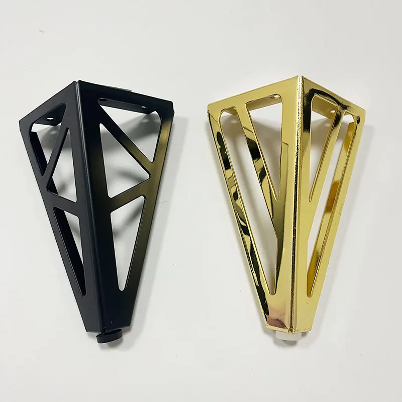 High Quality 15 cm Gold Metal Sofa Legs Hollow Pattern Version Home Furniture Accessory for Kitchen Dining and Bedroom