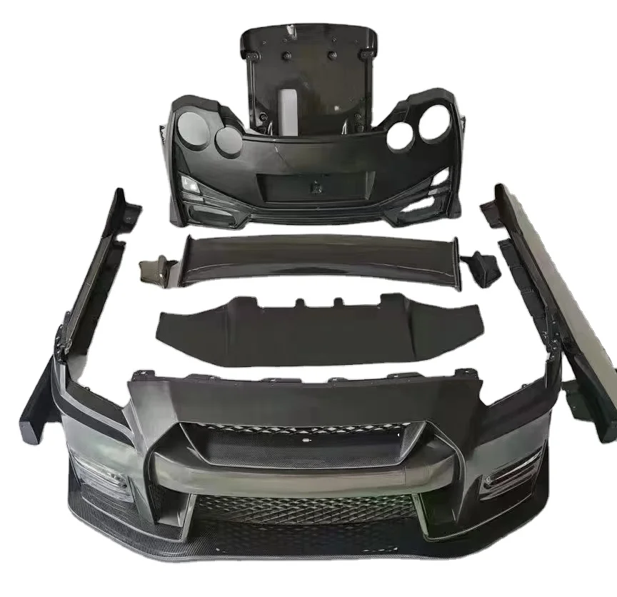 Car Accessories Car Parts Car Bumpers NM Style Carbon Fiber + PP Plastic Body Kit For Nissan GT-R 35