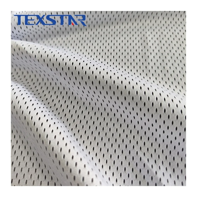 75D polyester breathable mesh fabric for basketball wear worker uniform