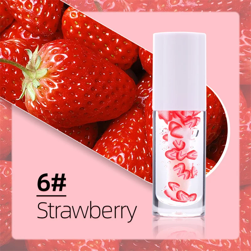 Vegan Natural Fruit Flavor Lipgloss Lip Gloss Private Label Moisturizing Strawberry Clear Pink Watermelon Lip Plumping Oil