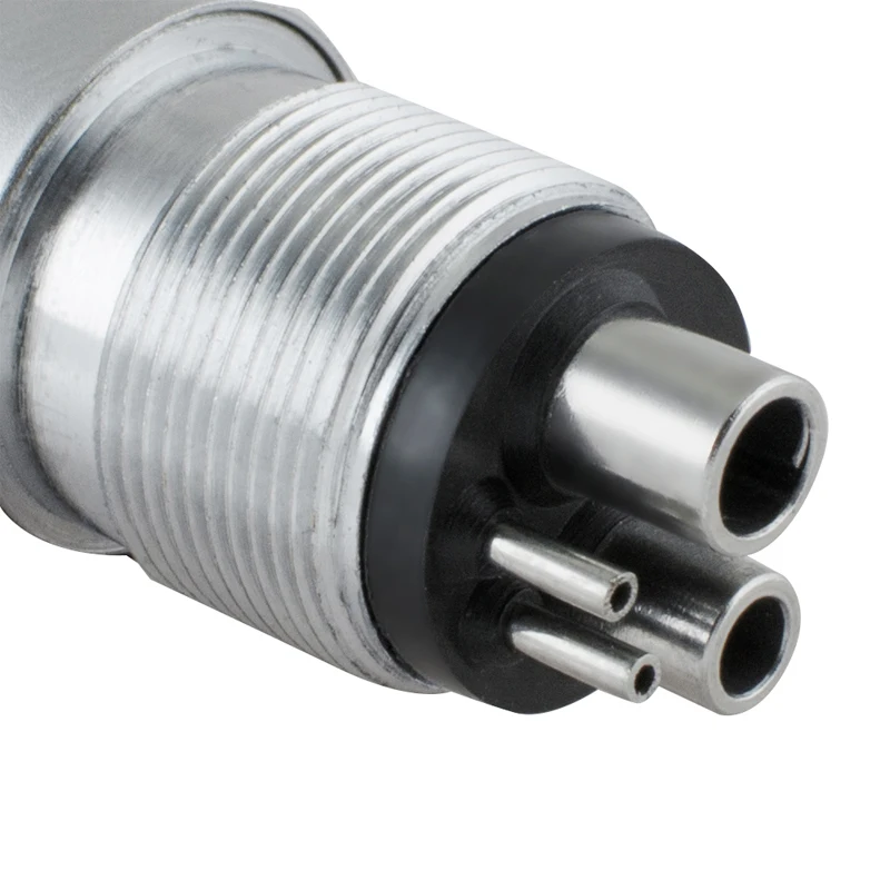 Dental Equipment Denshine Standard Push Button 4 holes 3 Way Spray High Speed Fiber LED Handpiece