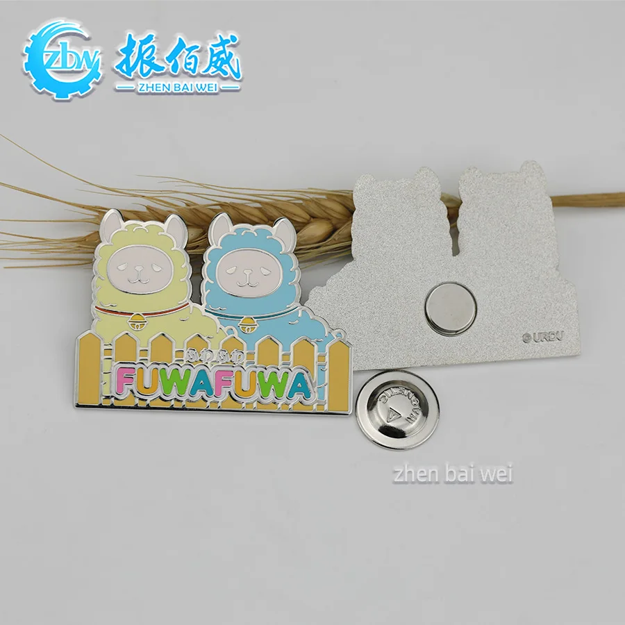Professional Design Various Cartoon Animal Enamel Pin Custom Cute Funny Panda Little Sheep Brooch Clothes Lassel Pin Badge