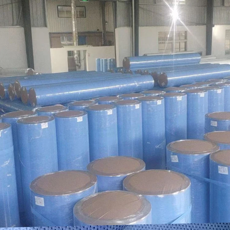 SMS PP Medium Weight Blue Laminated Nonwoven Roll Non-woven Fabric