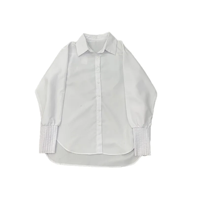 Kids preppy formal long sleeve blouse teen school uniforms girls solid shirts custom tie