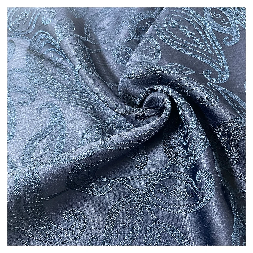 Shao Xing 2023 New Style Spring High Quality Woven Jacquard Fabrictr  Two Ton TR Jacquard Satin  Fabric   Muslim Abaya Fabric