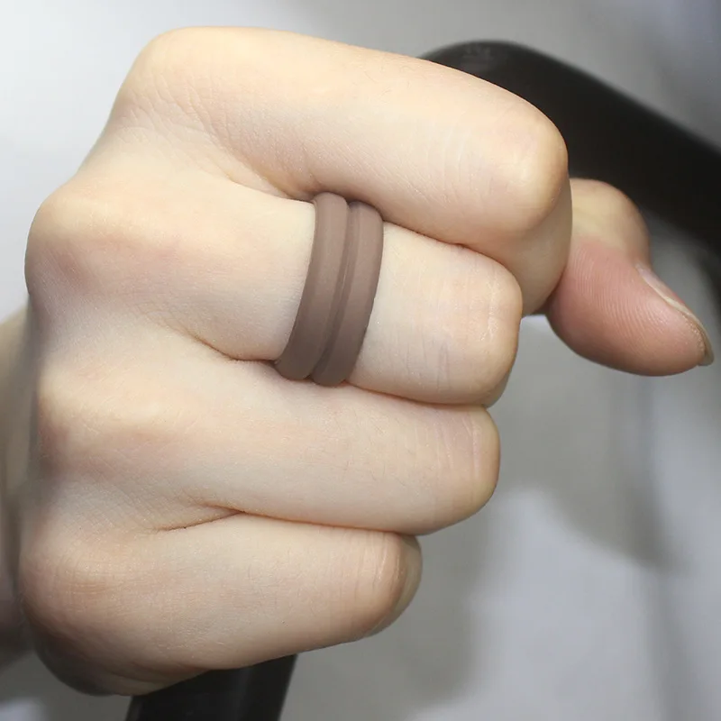 v shaped grooves 2mm thicken comfortable rubber wedding bands men durable waterproof yoga training gym exercise silicon rings