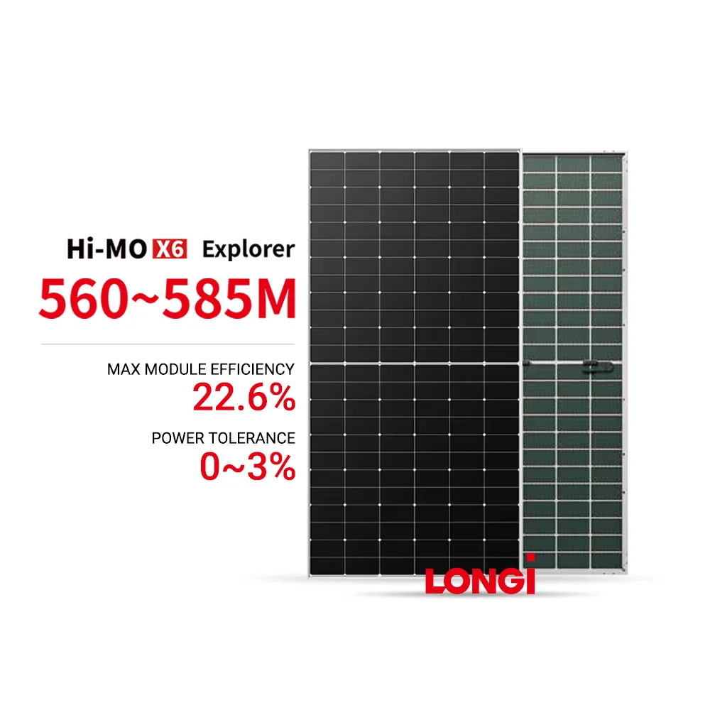 Tier 1 A Grade Original Longi Himo X6 Explorer Solar Panels With HPBC Technology LR5-72HTD 570w 575w 580w 585w