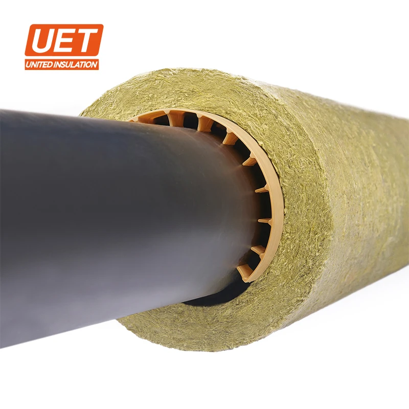 high temperature 650c Food or industry steam pipelines environmental protection mineral rock wool tubes cubes cover with foil