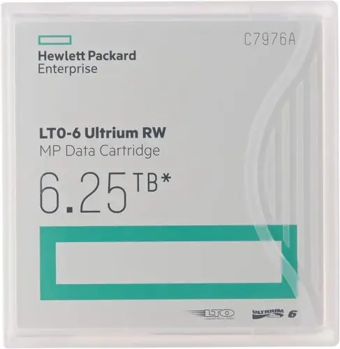 New HPE LTO 6 Ultrium 6.25TB MP RW Data Tape(C7976A)LTO6 (1600576789233)