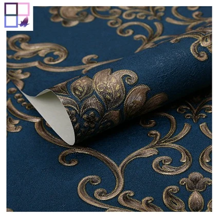 Home decor items cheap pvc wall paper non self adhesive floral wallcovering wallpapers for sale