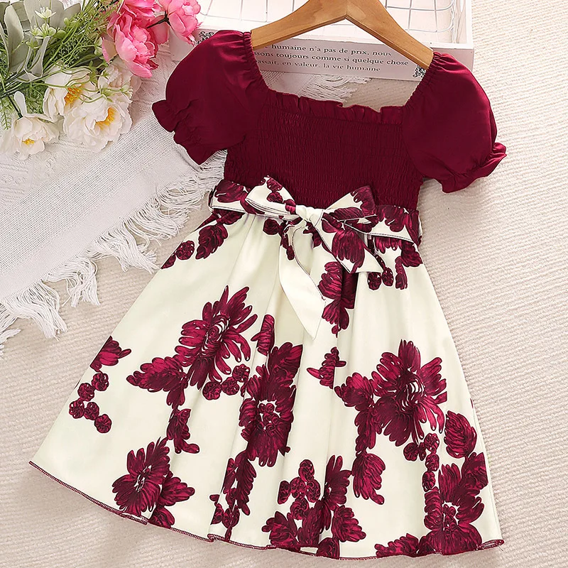 Good Quality Summer Kids Girl Dress Short Sleeve Good Price Casual Kids Dress
