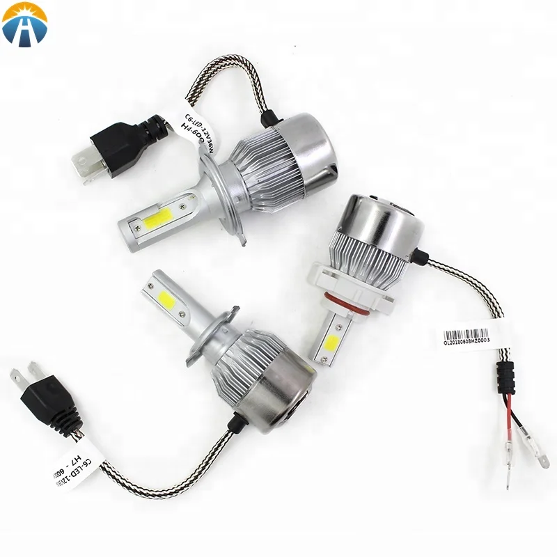 
HyperLight H7 H4 LED Headlight C6 Bulb Canbus Lamp H11 9005 6500K Car led Light mini size headlamp for cars 